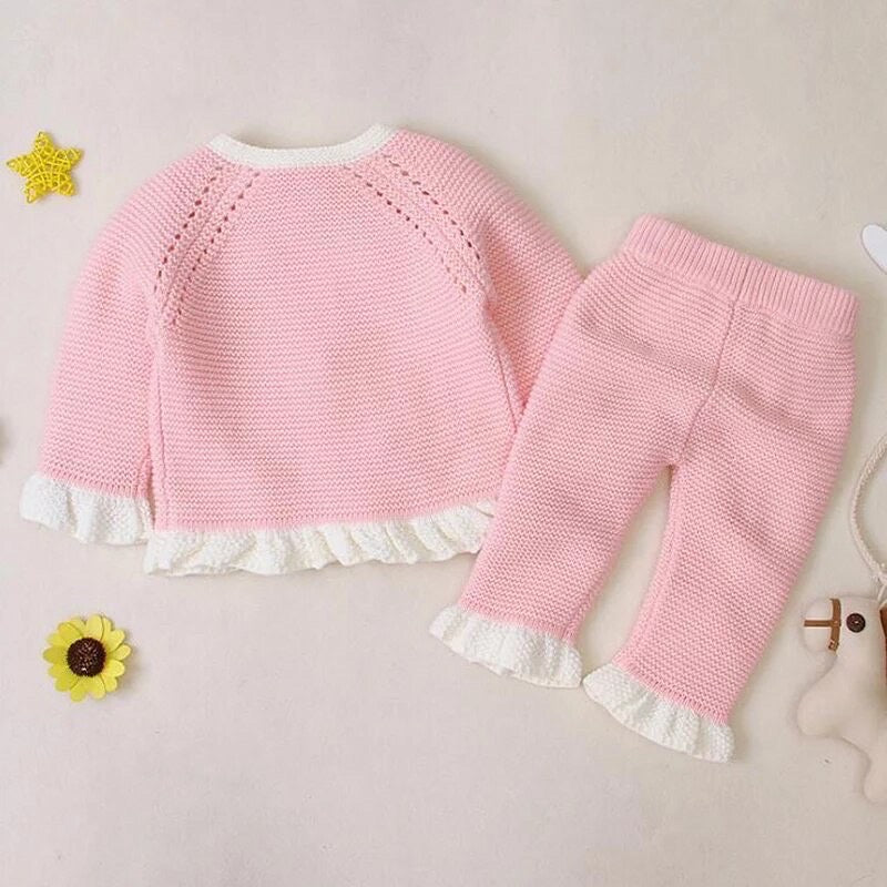 Set dos piezas pantalon y sweater color rosa